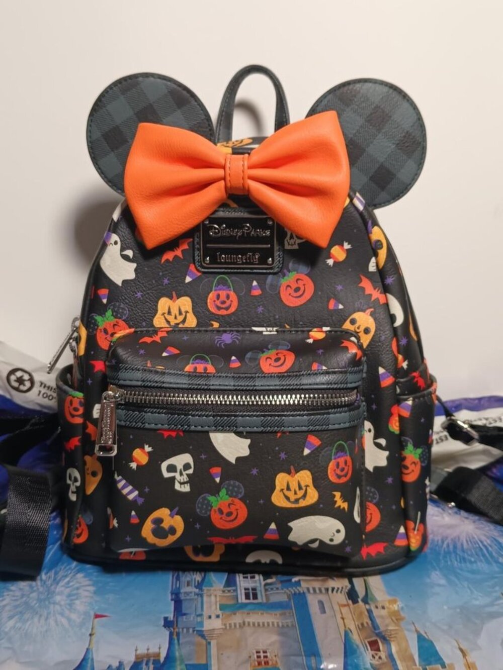 Disney Parks Loungefly Minnie Mouse Treats Halloween Mini Backpack